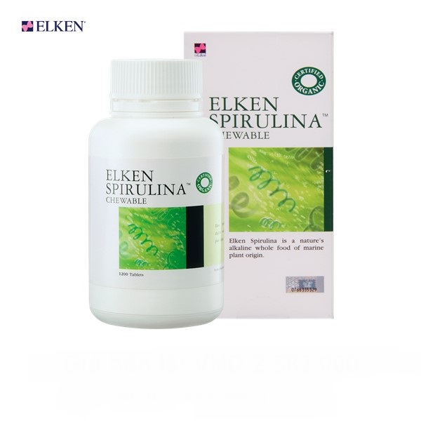 Tảo Elken Spirulina 1200 viên